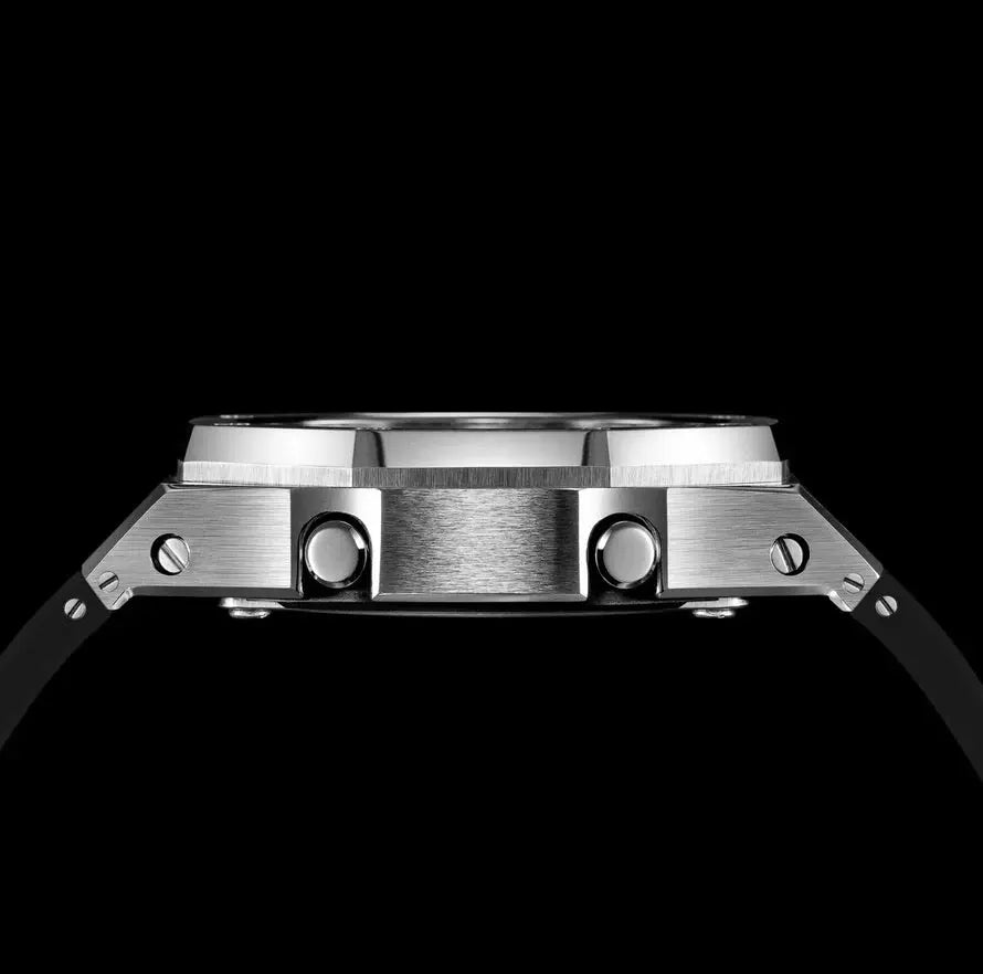 CasiOak Argent Bracelet Strap Noir Cadran Noir