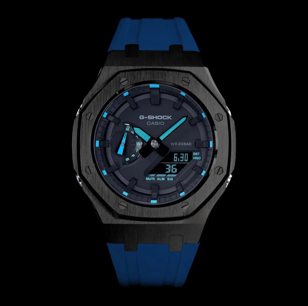 CasiOak Noir Bracelet Strap Navy Cadran Navy