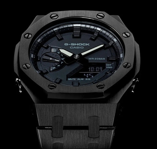 CasiOak Noir Bracelet Noir Cadran Noir