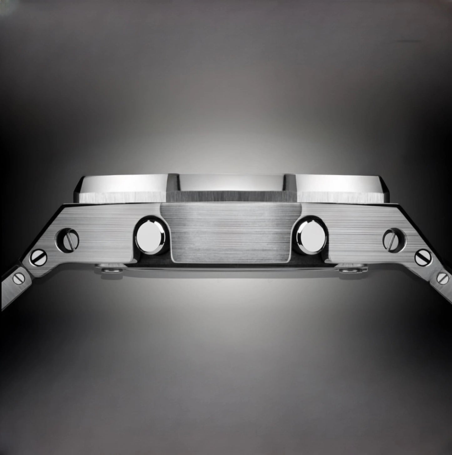 CasiOak Argent Bracelet Argent Cadran Noir Baguettes Argent
