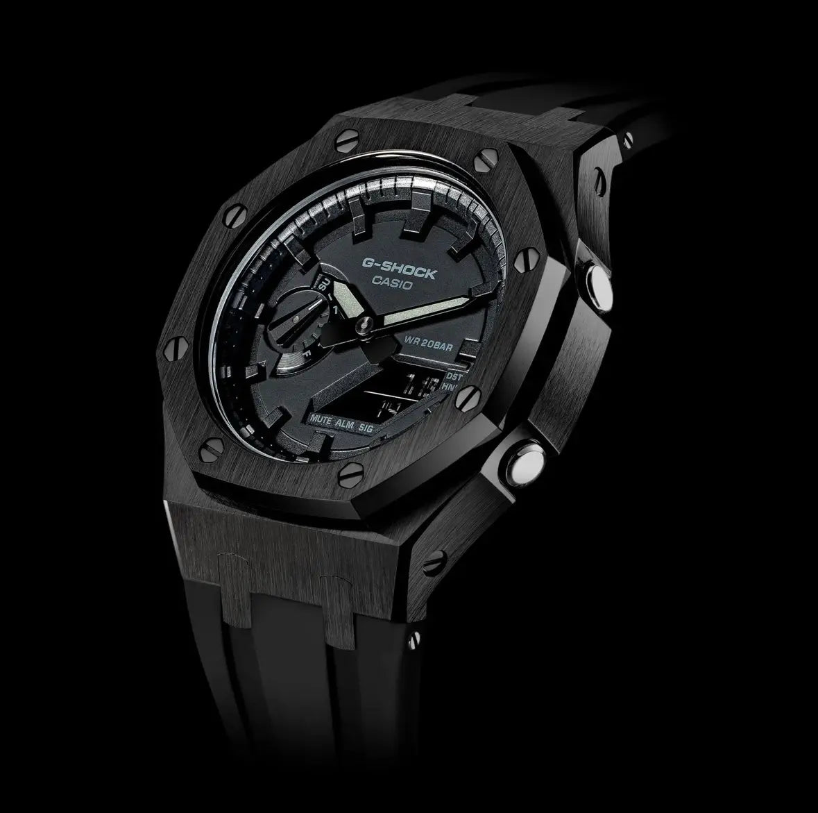 CasiOak Noir Bracelet Strap Noir Cadran Noir