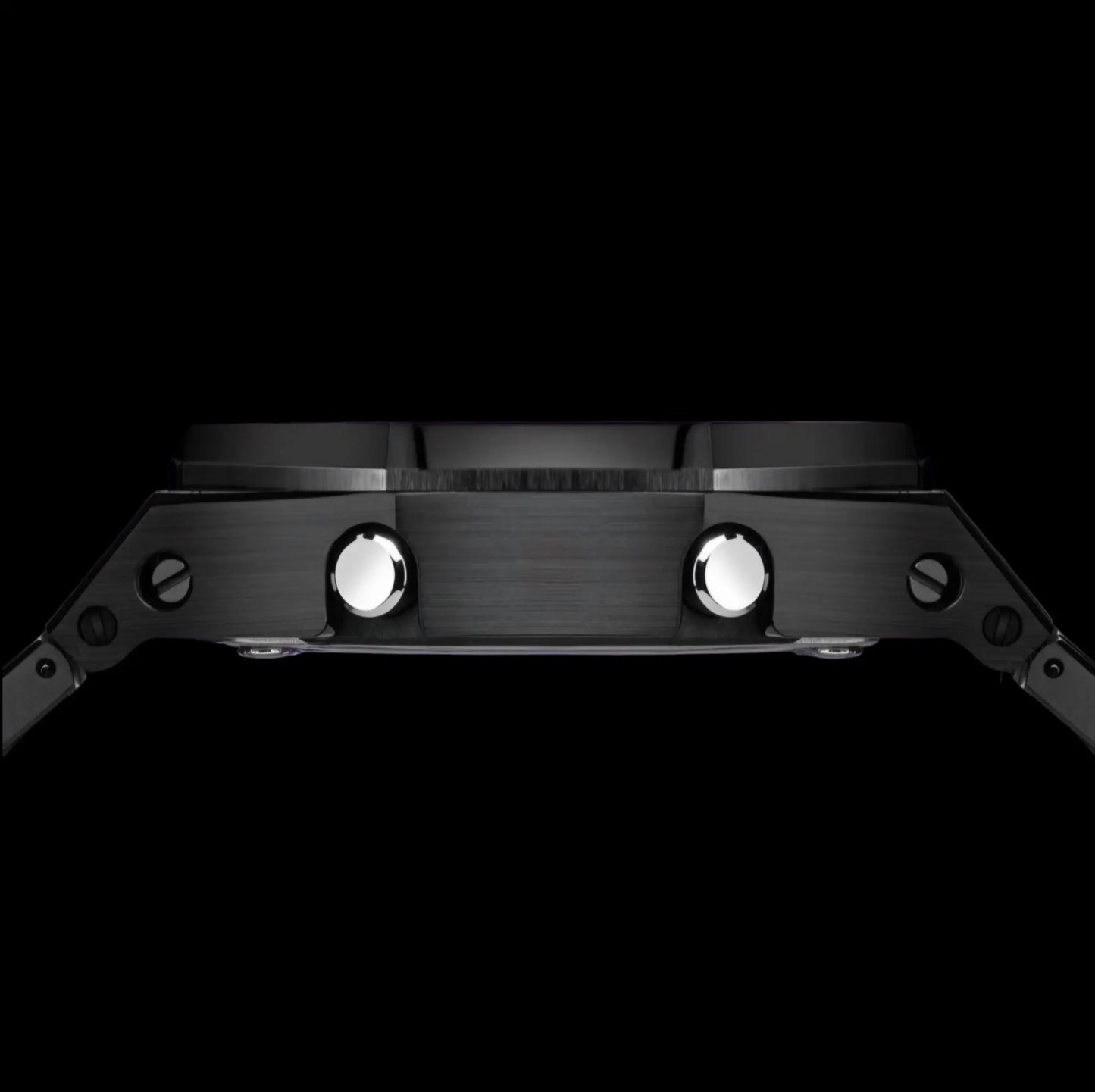 CasiOak Noir Bracelet Noir Cadran Noir Baguettes Violettes
