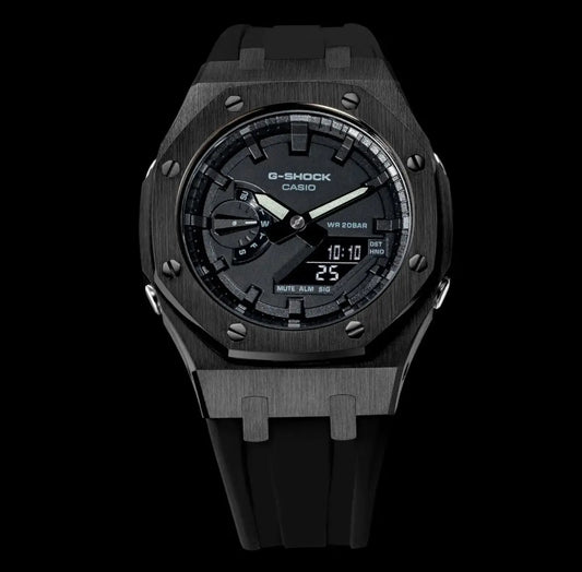 CasiOak Noir Bracelet Strap Noir Cadran Noir