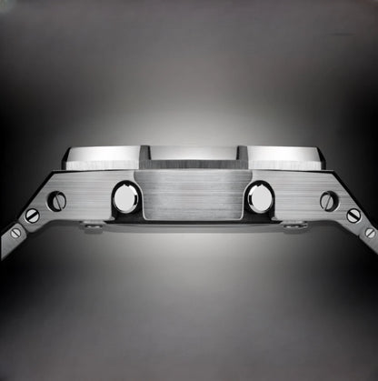 CasiOak Argent Bracelet Argent Cadran Noir Baguettes Argent