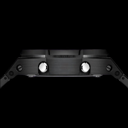 CasiOak Noir Bracelet Noir  Cadran Noir Baguettes Violettes